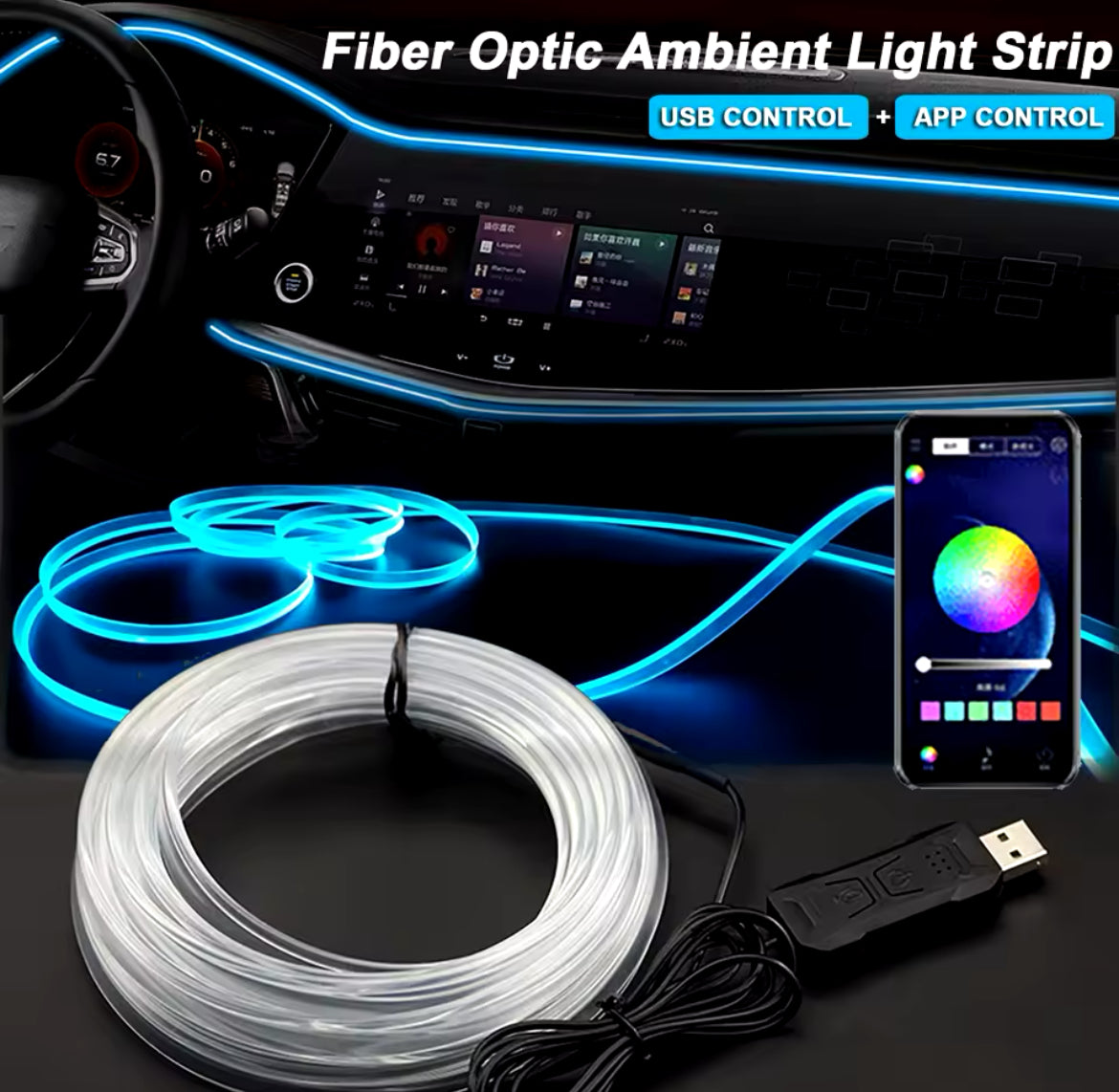 Car Interior Ambient LED Light Strip